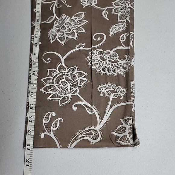 TALBOTS Womens Stretch Cotton Capri Pants Brown Floral Size 12 RN#73058 USA - Picture 10 of 12